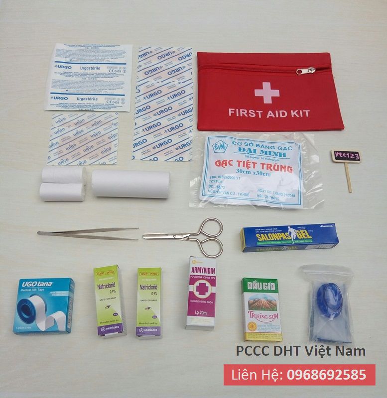Mọi dụng cụ, thuốc men đều đầy đủ, đơn vị cung cấp túi cứu thương loại A tại Khu công nghiệp Đại Đồng-Hoàn Sơn luôn chu đáo.