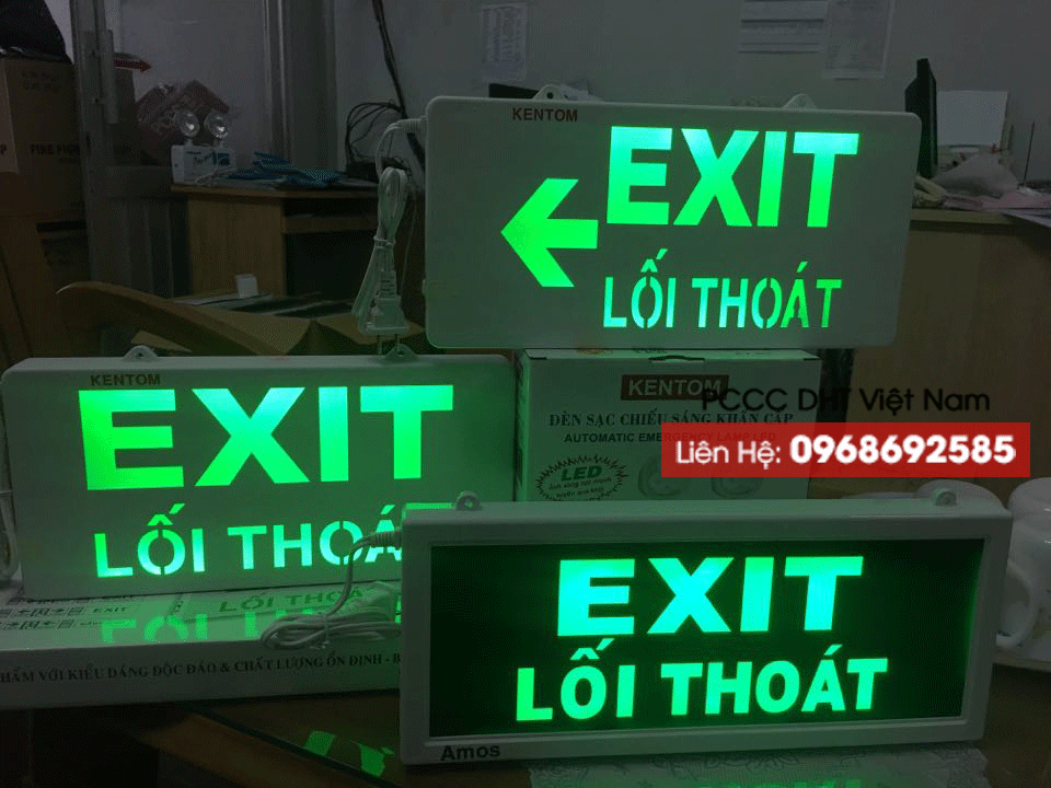 Địa chỉ bán đèn Exit thoát nạn tại khu công nghiệp Châu Sơn Hà Nam