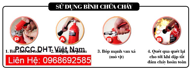 Nhân viên hướng dẫn sử dụng bình chữa cháy đúng cách