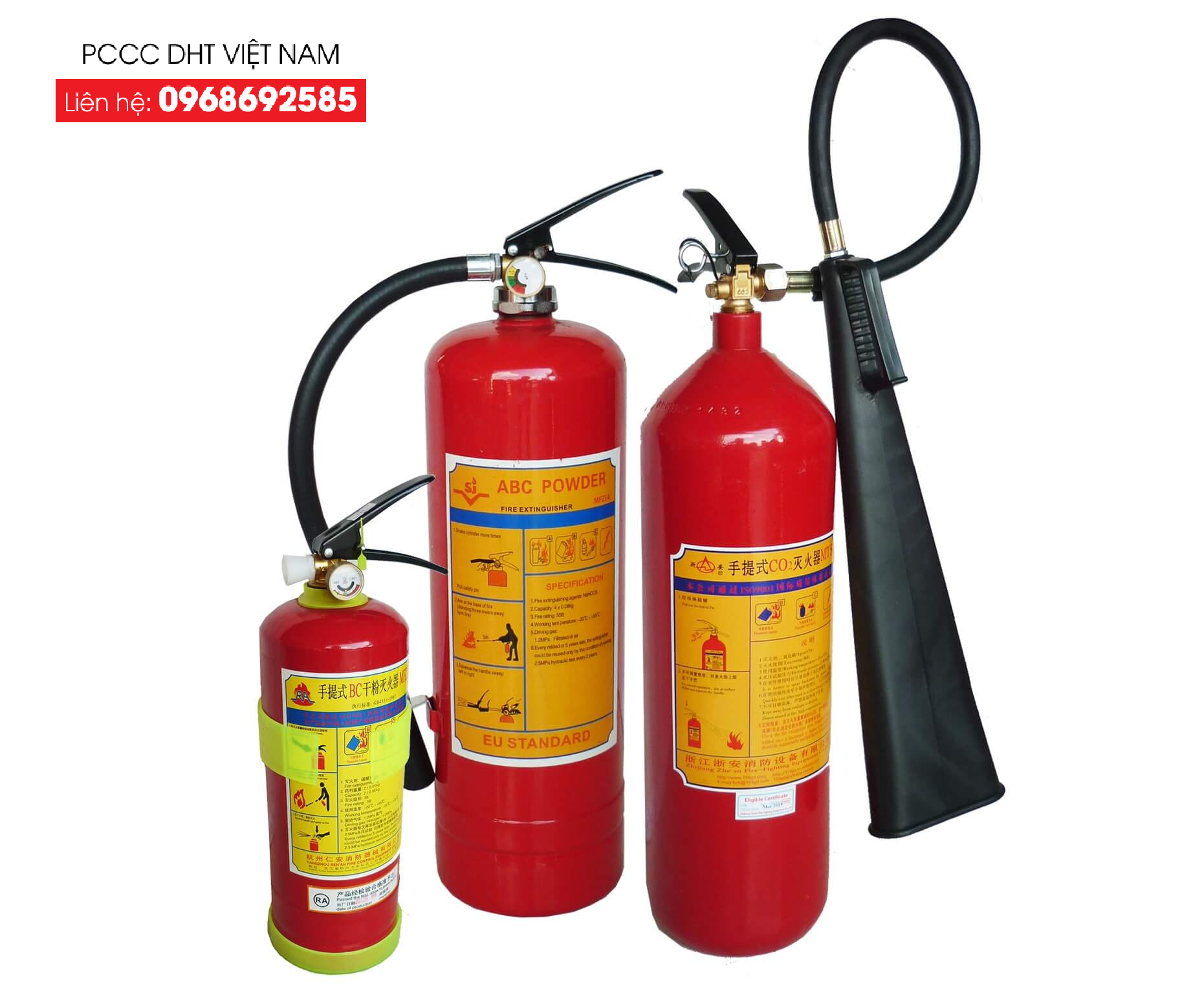 Các loại bình chữa cháy khác nhau phù hợp với nhiều nơi khác nhau