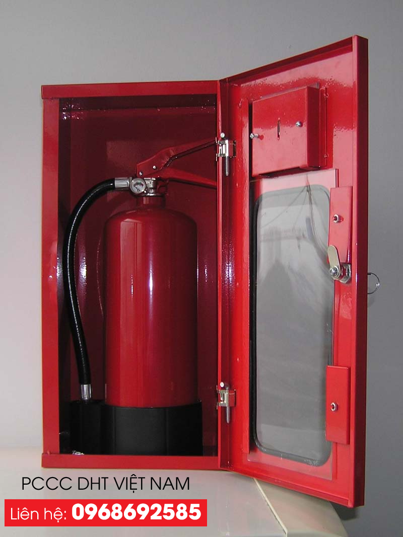 Nên để bình chữa cháy vào tủ chuyên dụng cho an toàn