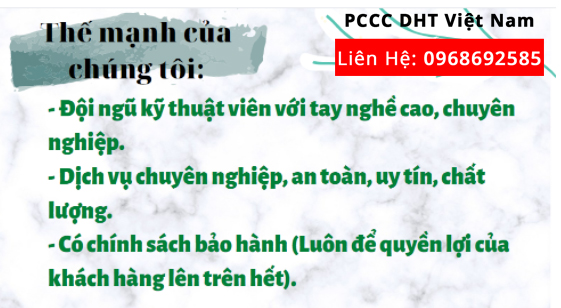 Thế mạnh dịch vụ bảo trì bảo dưỡng hệ thống phòng cháy chữa cháy tại cụm công nghiệp Nhị Chiêu của chúng tôi.