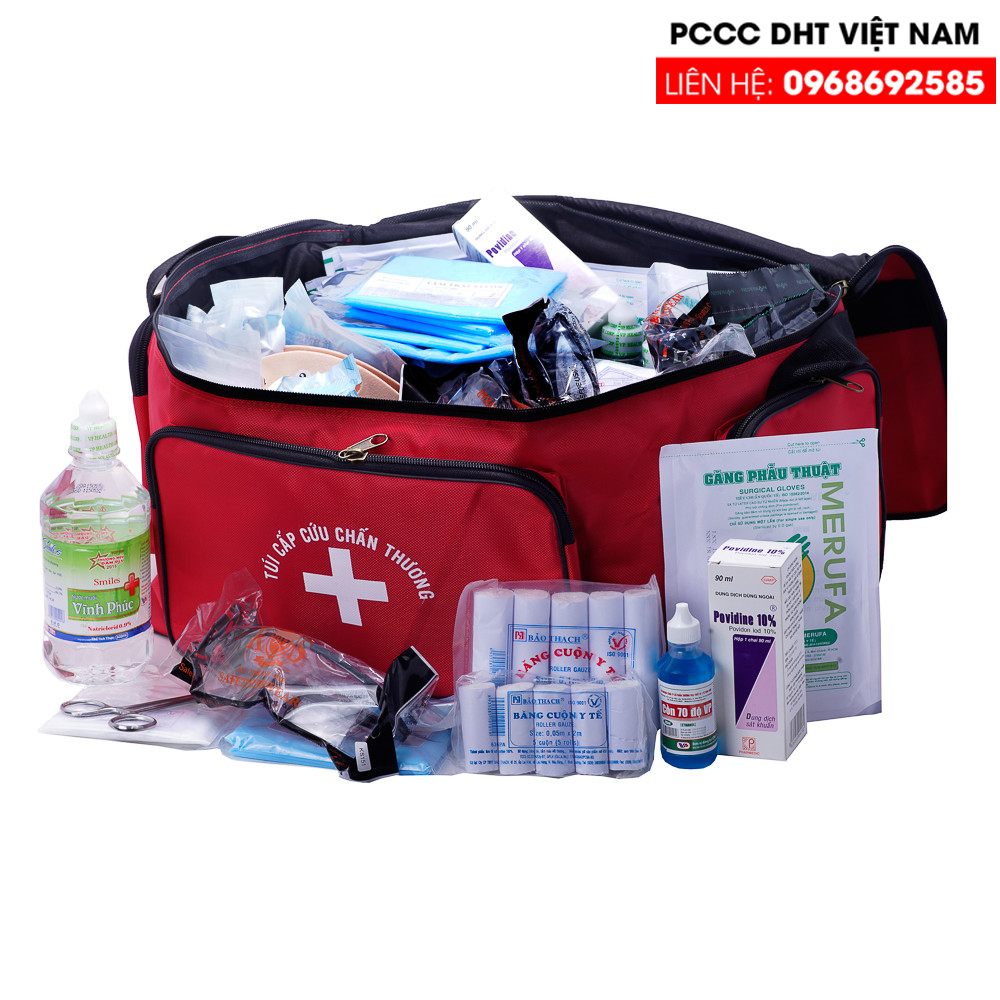 Đơn vị cung cấp túi cứu thương loại A tại CỤM CN NAM CHÂU SƠN trang bị đầy đủ thuốc men, dụng cụ.