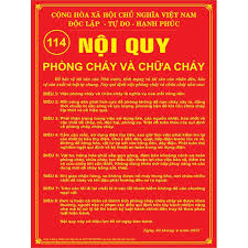 BÁN BỘ NỘI QUY TIÊU LỆNH PCCC GIÁ RẺ TẠI HÀ NỘI - LH:0961889114